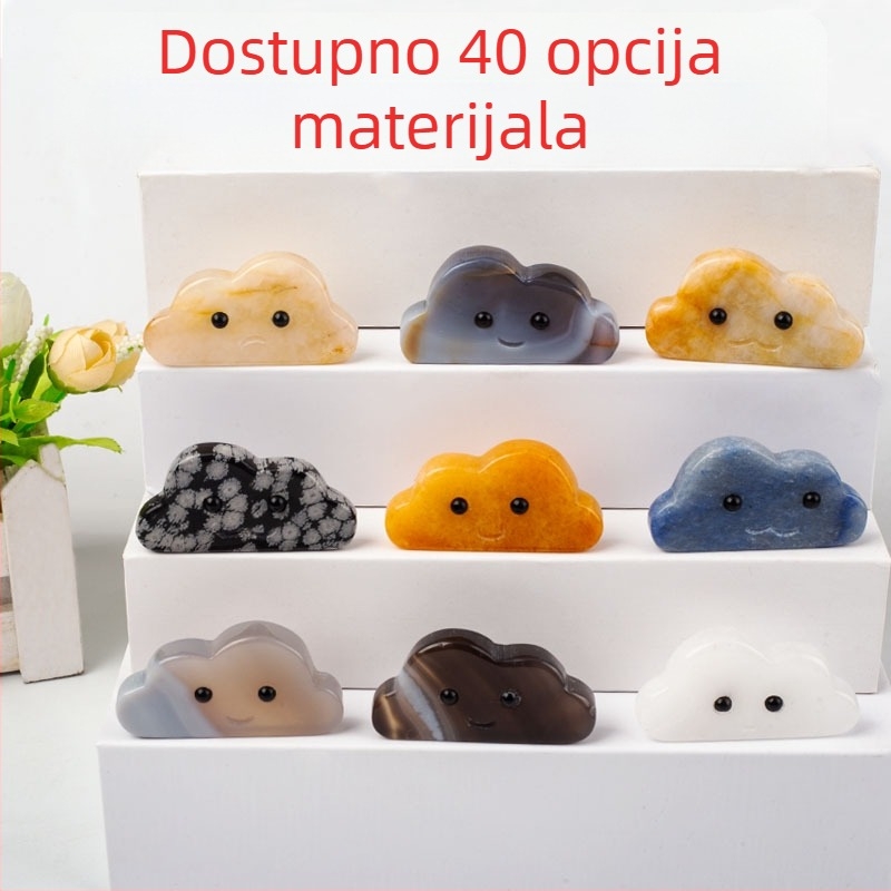 Prirodni kristalni sirovi kamen, moe lutka u kutiji iznenađenja, izložba oblaka ljubimac, ukrasi od ahata i žada