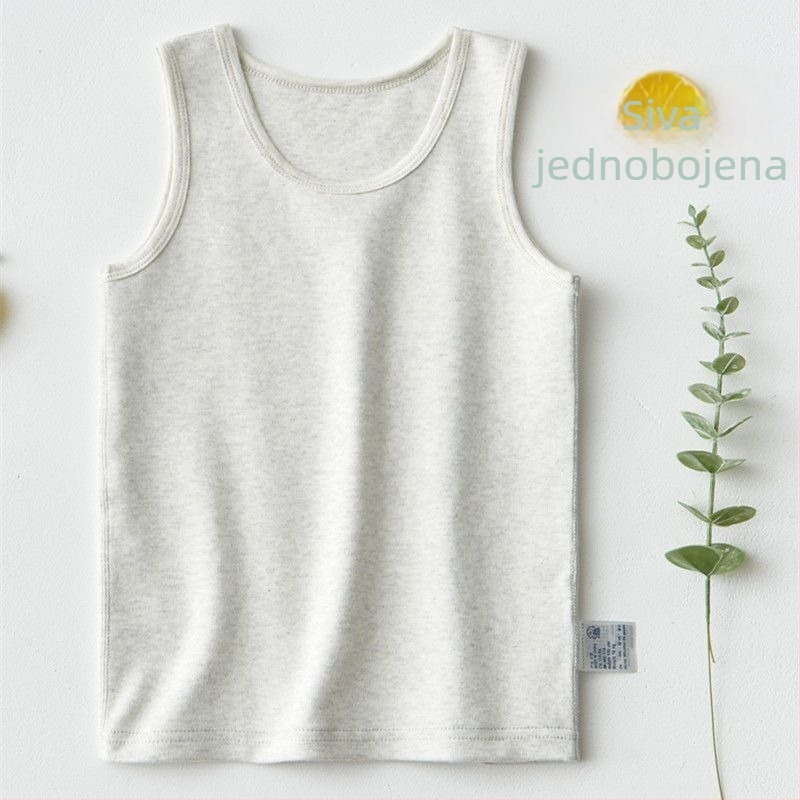 Dječji bezrukavni pamukasti prsluk s prugastim uzorkom, 80% pamuk, proljeće-ljeto, unisex