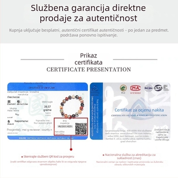 Narukvica s bijelim kristalnim perlama, 925 srebrnih dijelova, bez bočnih kamenčića, dizajn s labavim perlicama, u poklon kutiji, vintage stil.