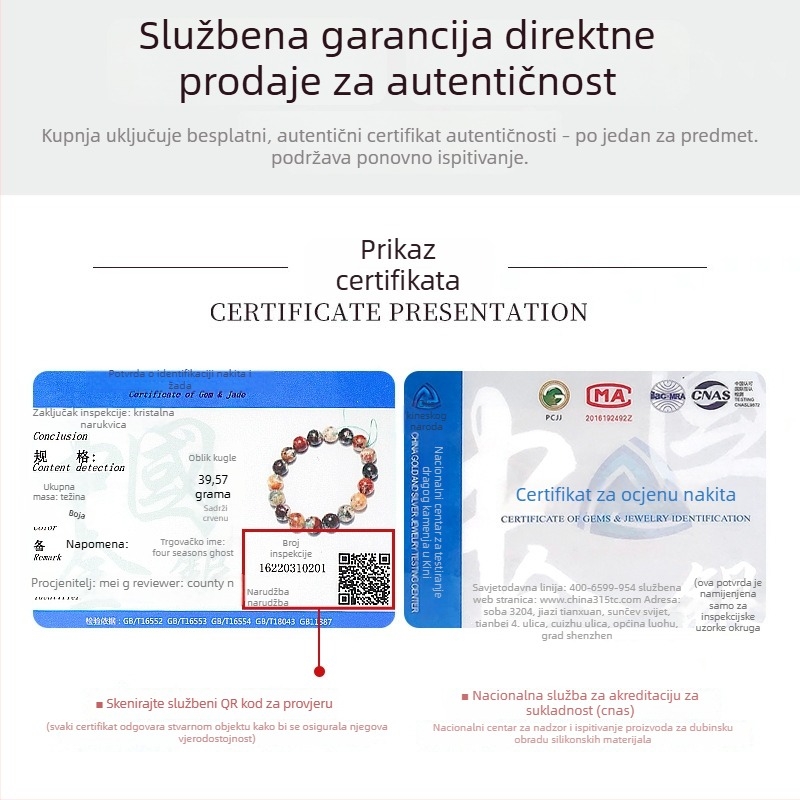 Narukvica s bijelim kristalnim perlama, 925 srebrnih dijelova, bez bočnih kamenčića, dizajn s labavim perlicama, u poklon kutiji, vintage stil.