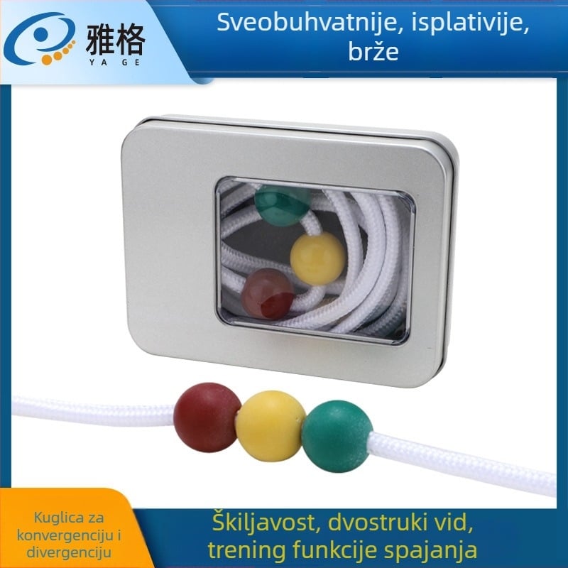 Lopta za vježbanje vida – nylon rope-beads, model Gathering and dispersing ball, za učenje i ured