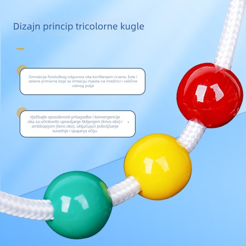 Kugla za trening vida za djecu — trening miopije i blagog strabizma, najlon kugla, pogodna za učenje, putovanje i ured — zima 2024