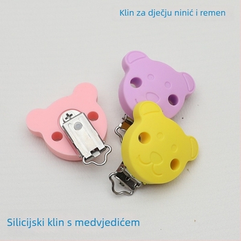 Silikon klip za dudicu s karikaturnim uzorkom medvjeda