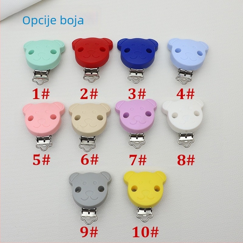 Silikon klip za dudicu s karikaturnim uzorkom medvjeda