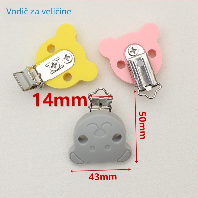 Silikon klip za dudicu s karikaturnim uzorkom medvjeda