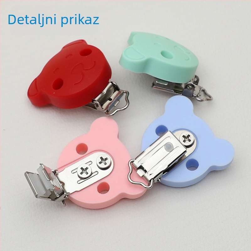 Silikon klip za dudicu s karikaturnim uzorkom medvjeda