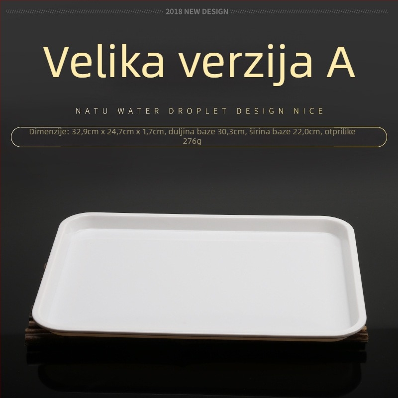 Melamin posuda, nepravilnog oblika, jednobojni dizajn, moderan minimalistički stil, pogodno za hotele i obroke