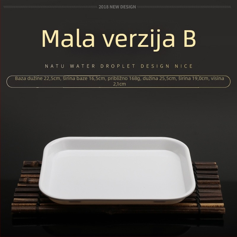 Melamin posuda, nepravilnog oblika, jednobojni dizajn, moderan minimalistički stil, pogodno za hotele i obroke