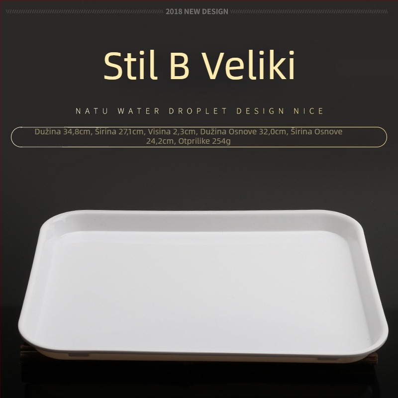 Melamin posuda, nepravilnog oblika, jednobojni dizajn, moderan minimalistički stil, pogodno za hotele i obroke