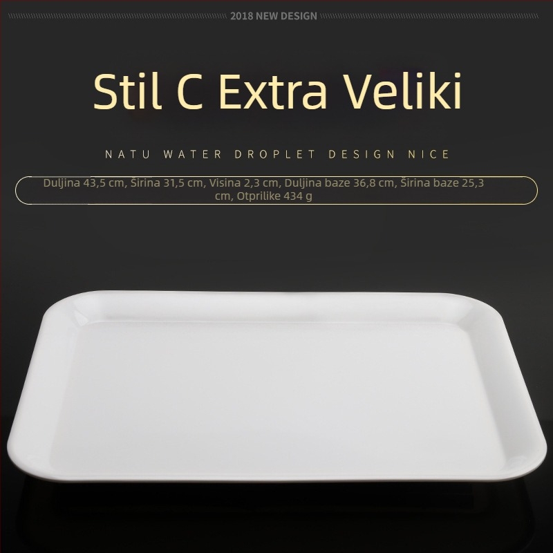 Melamin posuda, nepravilnog oblika, jednobojni dizajn, moderan minimalistički stil, pogodno za hotele i obroke