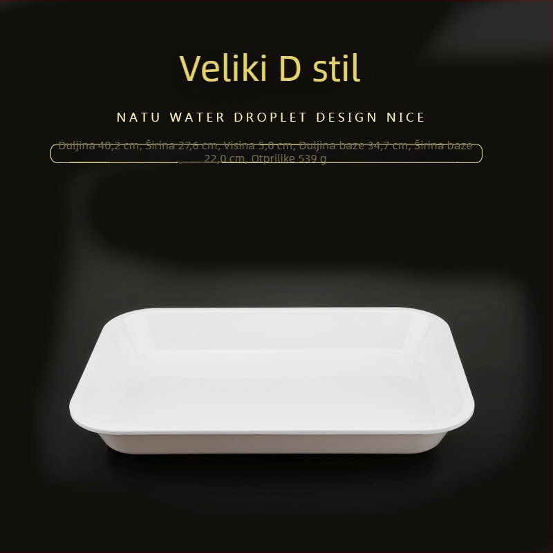 Melamin posuda, nepravilnog oblika, jednobojni dizajn, moderan minimalistički stil, pogodno za hotele i obroke