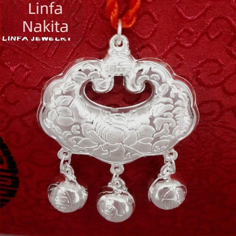 Srebro dječji privjesak s motívom dugovječnosti – nacionalni stil, dječji dizajn, brend Tapered City, model S5, Seiko postupak