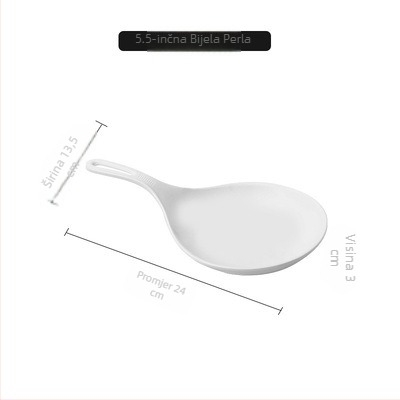 Ručni tanjur od melamina, nordijskog stila, jednostavan dizajn, za odrasle, nije pogodan za mikrovalnu pećnicu