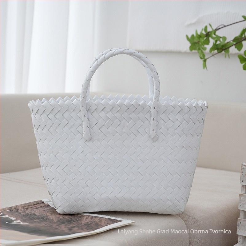 Maocai PU pletena torbica – vertikalni kvadratni oblik, osvježavajući i sladak stil, unutarnja džep za dokumente