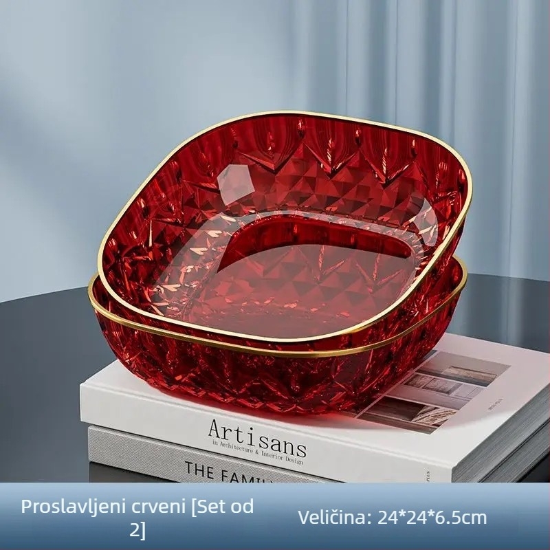 Plastični tanjur za voće, jednostavan stil, lansiran 2024.