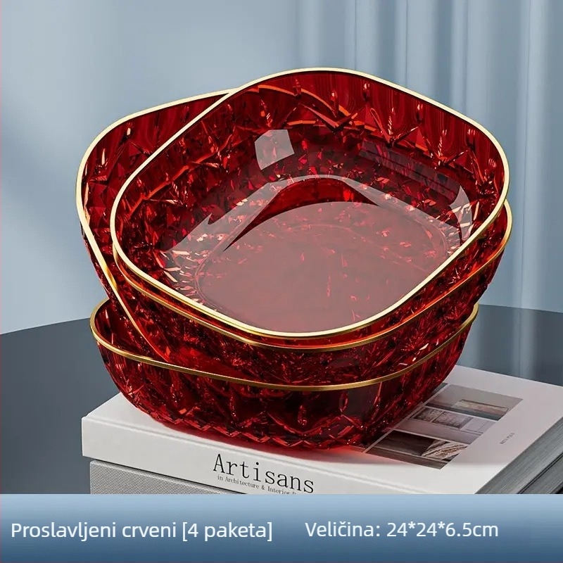 Plastični tanjur za voće, jednostavan stil, lansiran 2024.