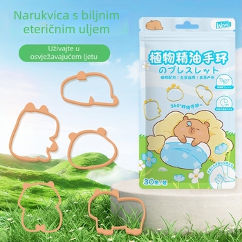 Narukvica protiv komaraca s mirisom, Warm marka, Kapibala stil, za djecu.