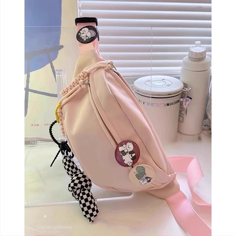 Ženska crossbody torba Dumpling, Oxford tkanina, podstava od najlona, zatvarač, proljeće 2025