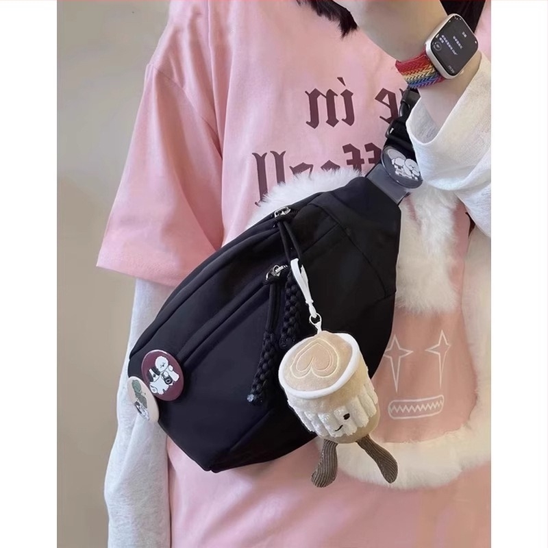 Ženska crossbody torba Dumpling, Oxford tkanina, podstava od najlona, zatvarač, proljeće 2025