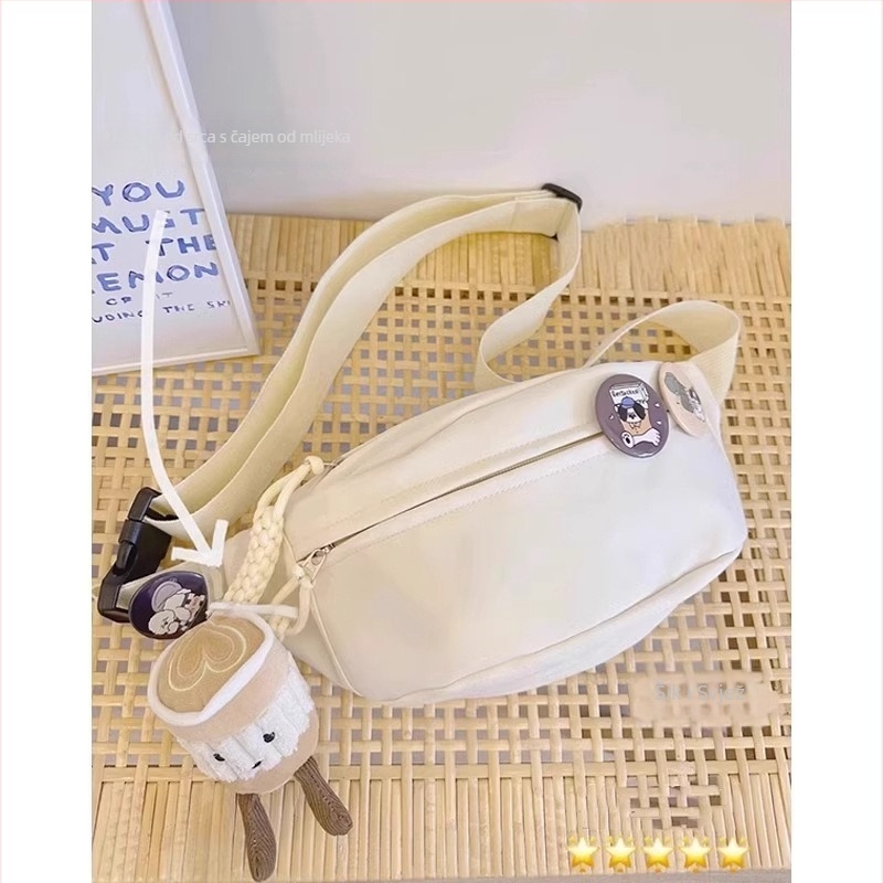 Ženska crossbody torba Dumpling, Oxford tkanina, podstava od najlona, zatvarač, proljeće 2025