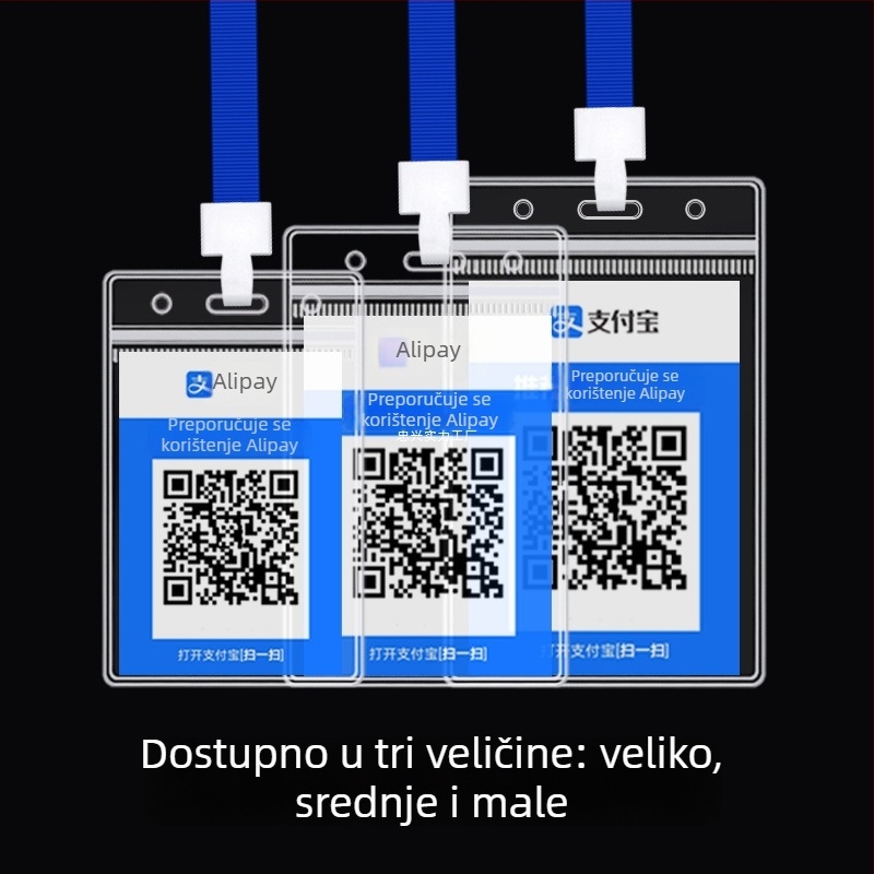 PVC držač kartice za naljepnicu QR koda – vodootporan, modern minimalistički stil