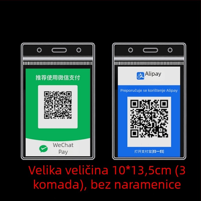 PVC držač kartice za naljepnicu QR koda – vodootporan, modern minimalistički stil
