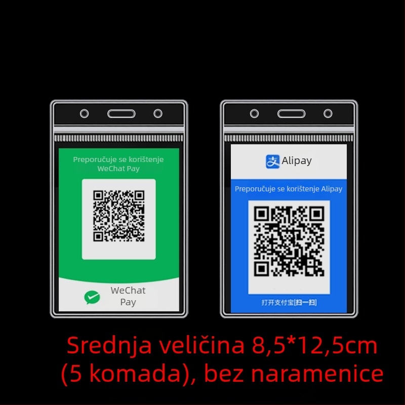 PVC držač kartice za naljepnicu QR koda – vodootporan, modern minimalistički stil