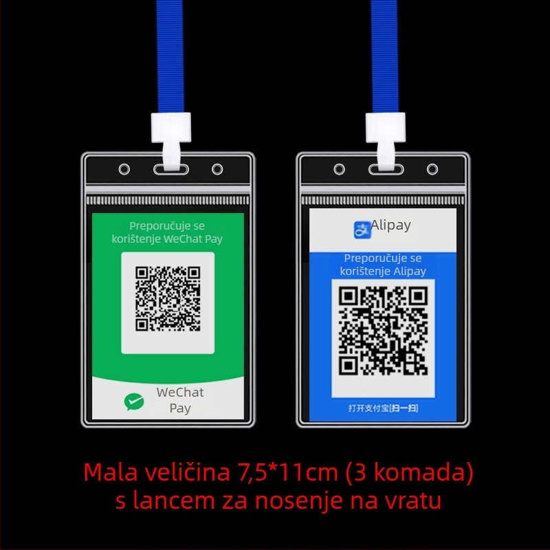 PVC držač kartice za naljepnicu QR koda – vodootporan, modern minimalistički stil
