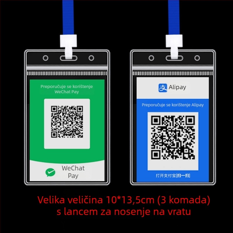 PVC držač kartice za naljepnicu QR koda – vodootporan, modern minimalistički stil