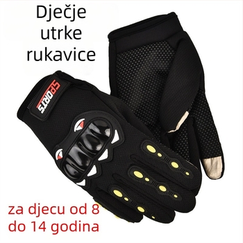 Dječje taktičke rukavice s cijelim prstima za vožnju bicikla, protuklizne, tople