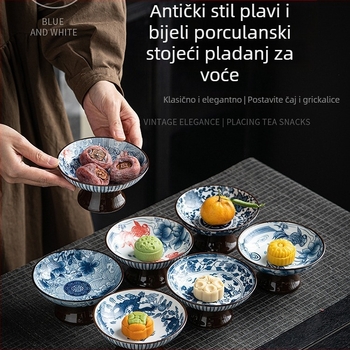 Yifang porcelanski tanjur za voće, novi kineski stil, lagani retro luksuz