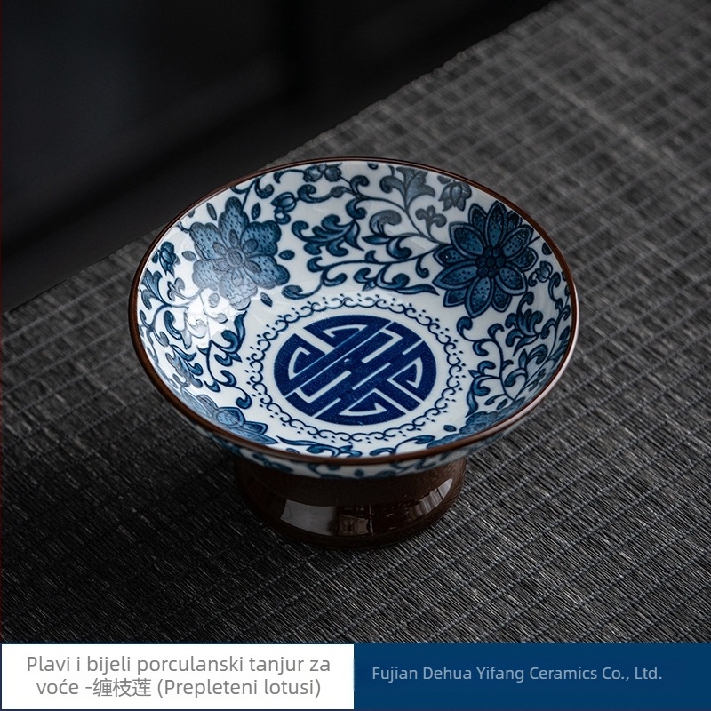 Yifang porcelanski tanjur za voće, novi kineski stil, lagani retro luksuz
