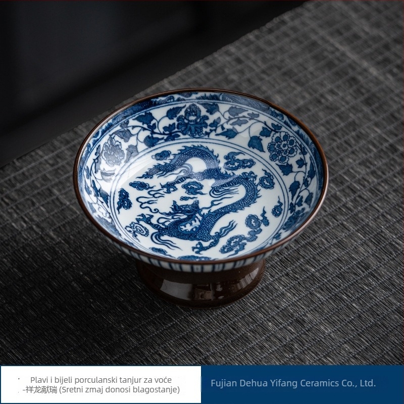 Yifang porcelanski tanjur za voće, novi kineski stil, lagani retro luksuz