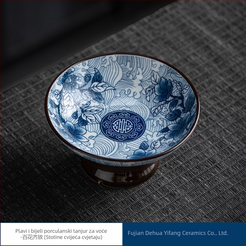 Yifang porcelanski tanjur za voće, novi kineski stil, lagani retro luksuz