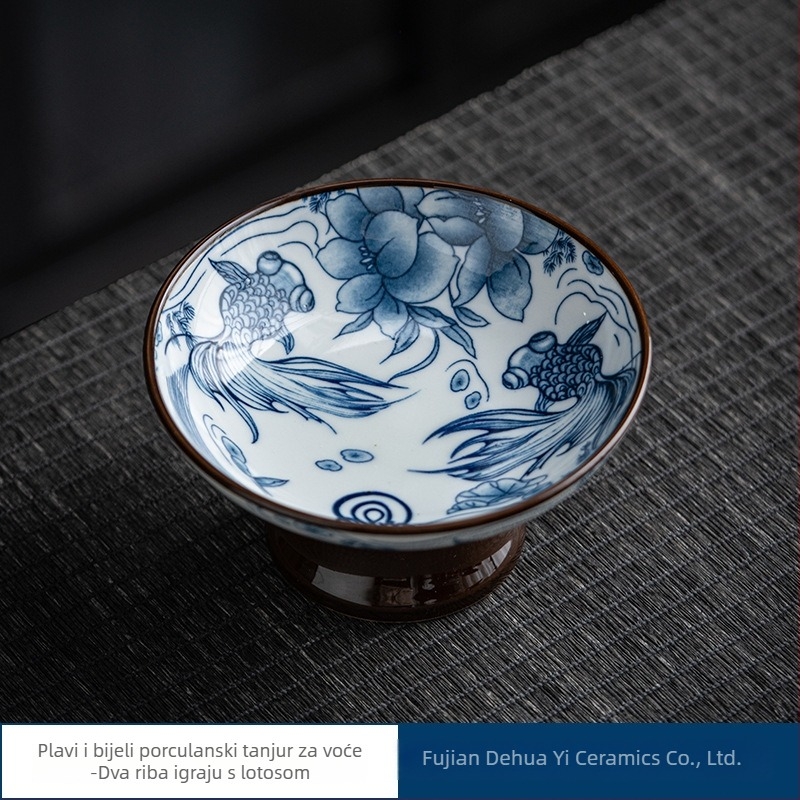 Yifang porcelanski tanjur za voće, novi kineski stil, lagani retro luksuz