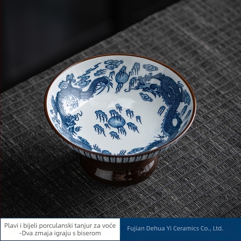 Yifang porcelanski tanjur za voće, novi kineski stil, lagani retro luksuz