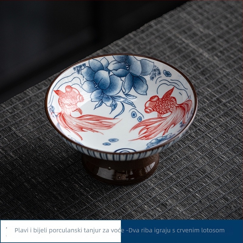 Yifang porcelanski tanjur za voće, novi kineski stil, lagani retro luksuz