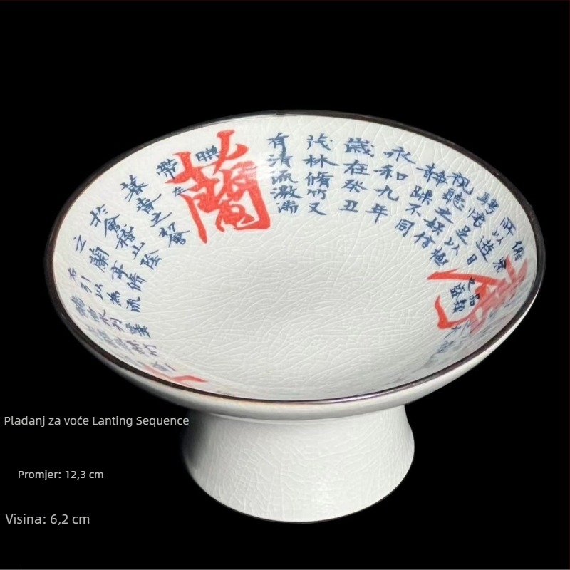 Yifang porcelanski tanjur za voće, novi kineski stil, lagani retro luksuz