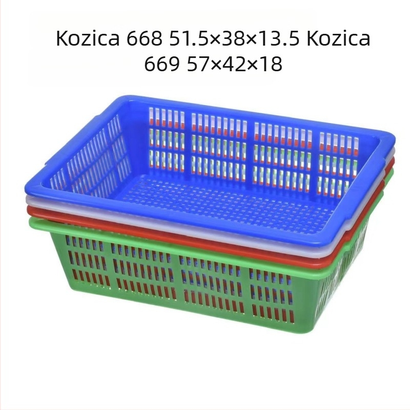 Plastična košara za skladištenje s kvadratnim cjedilom i odvodom, model 0361, PE materijal