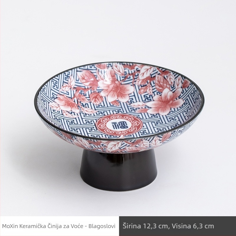 Porcelanski pladanj za voće s nogicama, retro stil, kvaliteta prvog reda