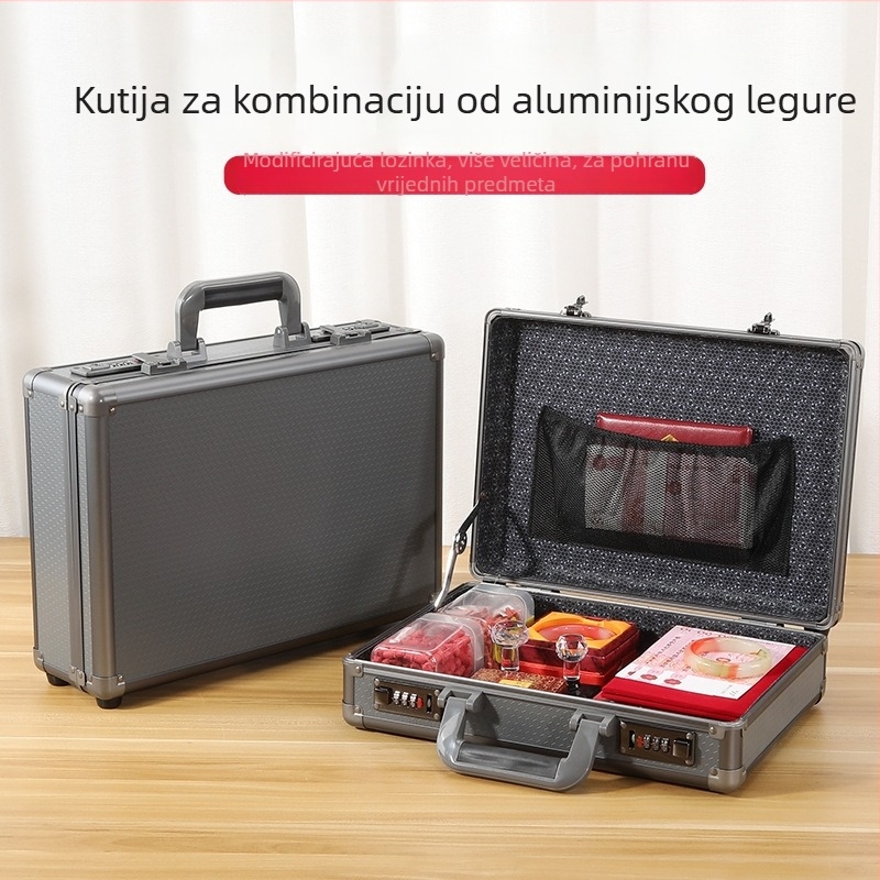 Zaključavajuća sigurnosna kutija za dragocjenosti i dokumente, otporna na prašinu i plijesan, 18L, japanski stil.
