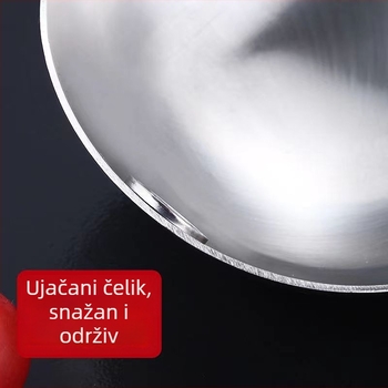 Decai nehrđajući čelik špachtla za prženje s drvenom drškom, zaštita od opeklina, moderni minimalistički dizajn