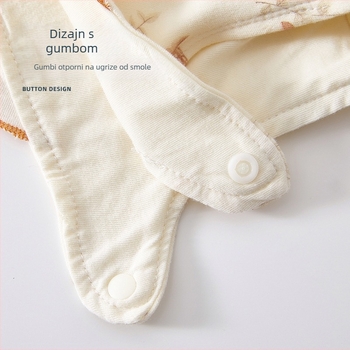 Little Sheep Dudu all-season bebi kapa od 100% pamuka, kupolast stil, zaštita fontaneli