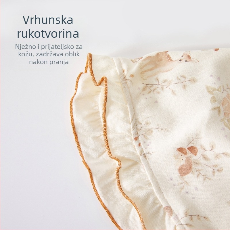 Četverosezonska pletena bebi kapa – 100% pamuk, kupolasti oblik, za dob 0–12 mjeseci, prozračna i otporna na vjetar