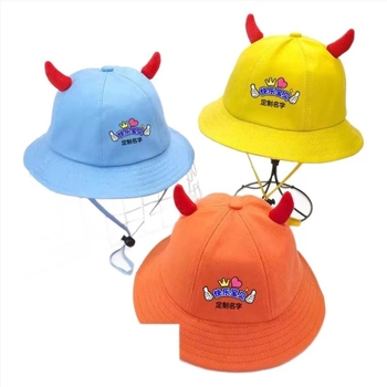 Dječja pamučna bucket kapa – slatki crtani anđeo ribarski stil, prozračna, zaštita od sunca, široki rub, uzrast 2–6 godina