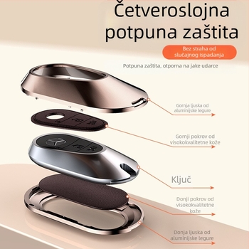 Futrola za ključ Mercedes-Benz, aluminijska legura, poslovni stil, prilagodljiva; kompatibilna s ključevima C200L/C260L, S400L/S450L, E300L.
