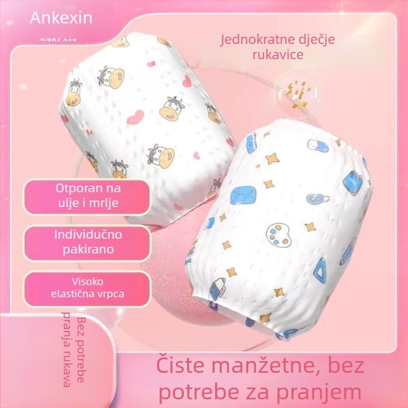 Dječje jednokratne rukave za zaštitu od prljavštine, za sve sezone, crtež, unisex