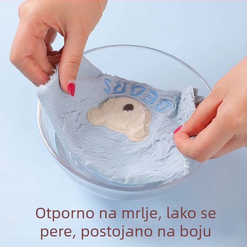 Duge plišane zaštitne rukave za odjeću, protiv prljavštine, poliester, uzorak crtani/anime, svjež stil
