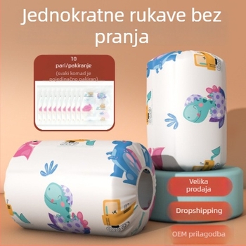 Jednokratne dječje rukave, netkani materijal, otporne na prljavštinu i vodu, karikaturni uzorak, s otisnutim logom