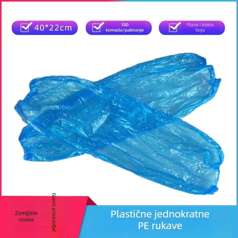 Jednokratne PE navlake za rukave — zaštita od zaprljanja, PE materijal, jednofarbeni uzorak, moderan stil